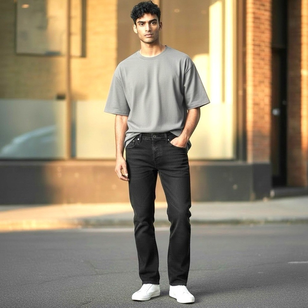 Rag & Bone Jeans Standard Issue Fit 2‎ Slim UNISEX  32" x 32" Black Button Fly